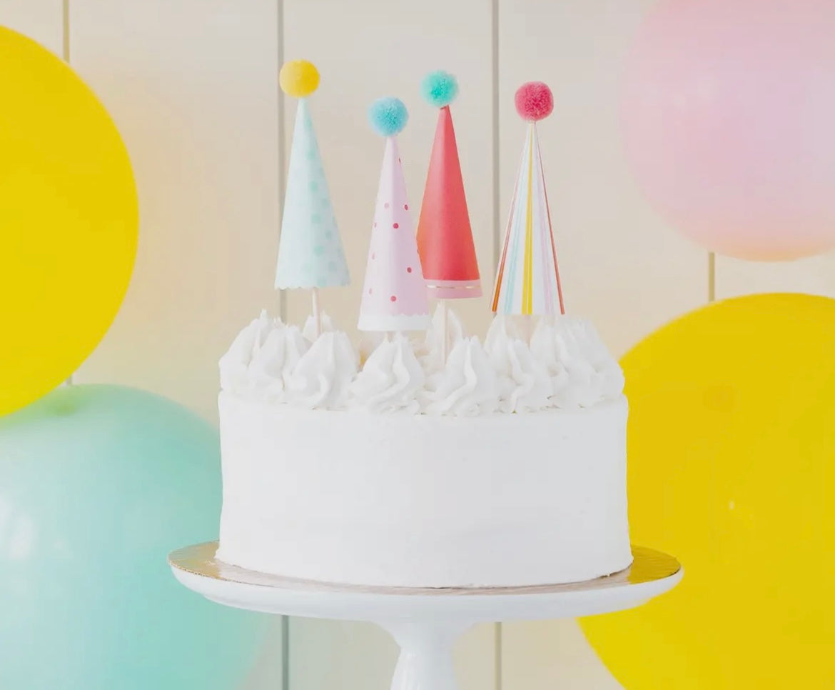 Party Hat Cake Toppers