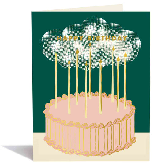 Glowy Birthday Cake Card