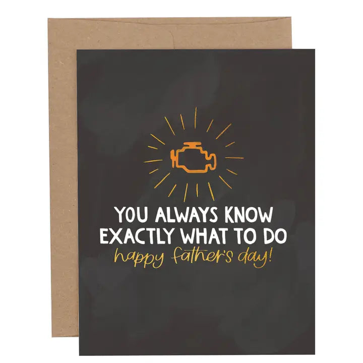Engine Light Father's Day Card