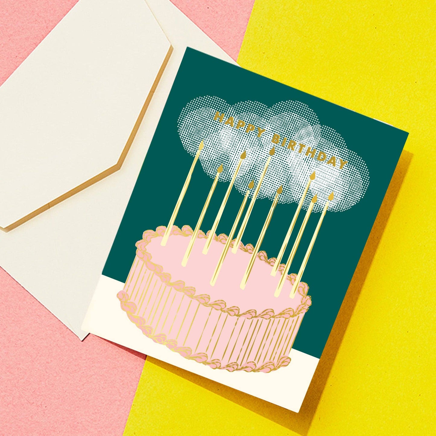 Glowy Birthday Cake Card